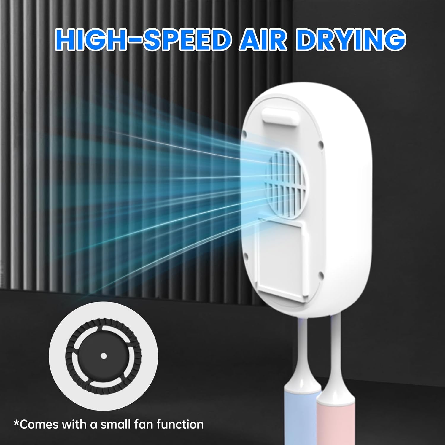 Thumbnail 1 de MISIRUN Porte brosse à dents UV-C 2 emplacements