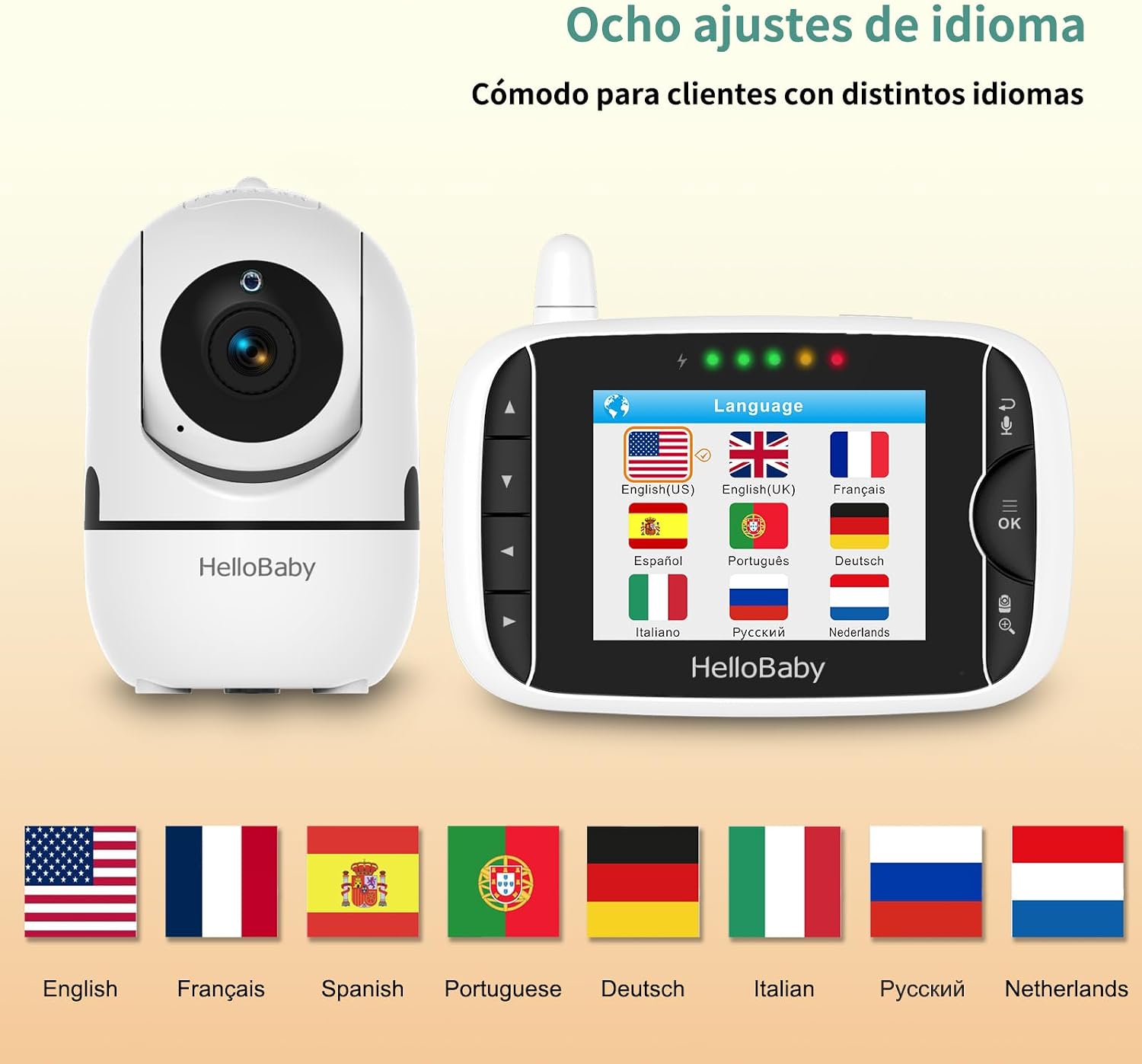 Detalle 2 de HelloBaby HB65 Baby Monitor 3,2