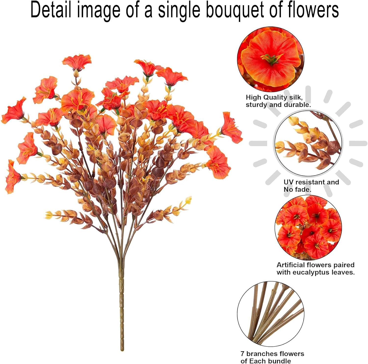 Thumbnail 3 de Morning Glory Outdoor Artificial Flowers 16 Pack