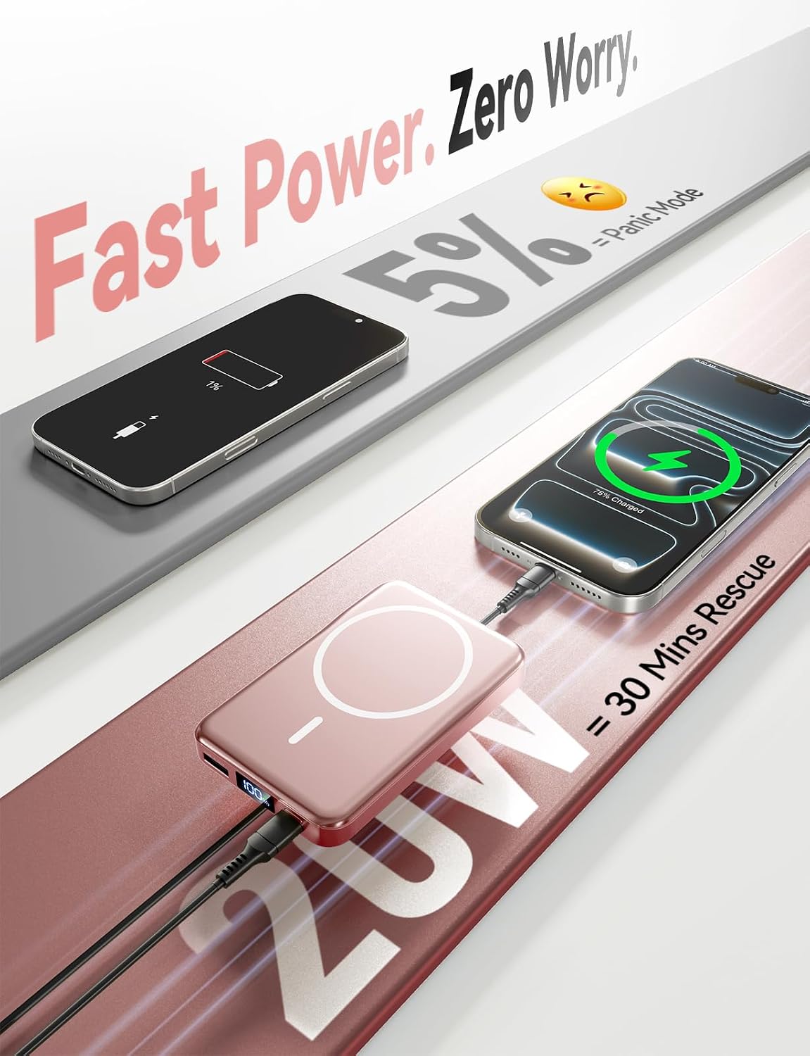 Detalle de Magnetic Portable Charger 10000mAh