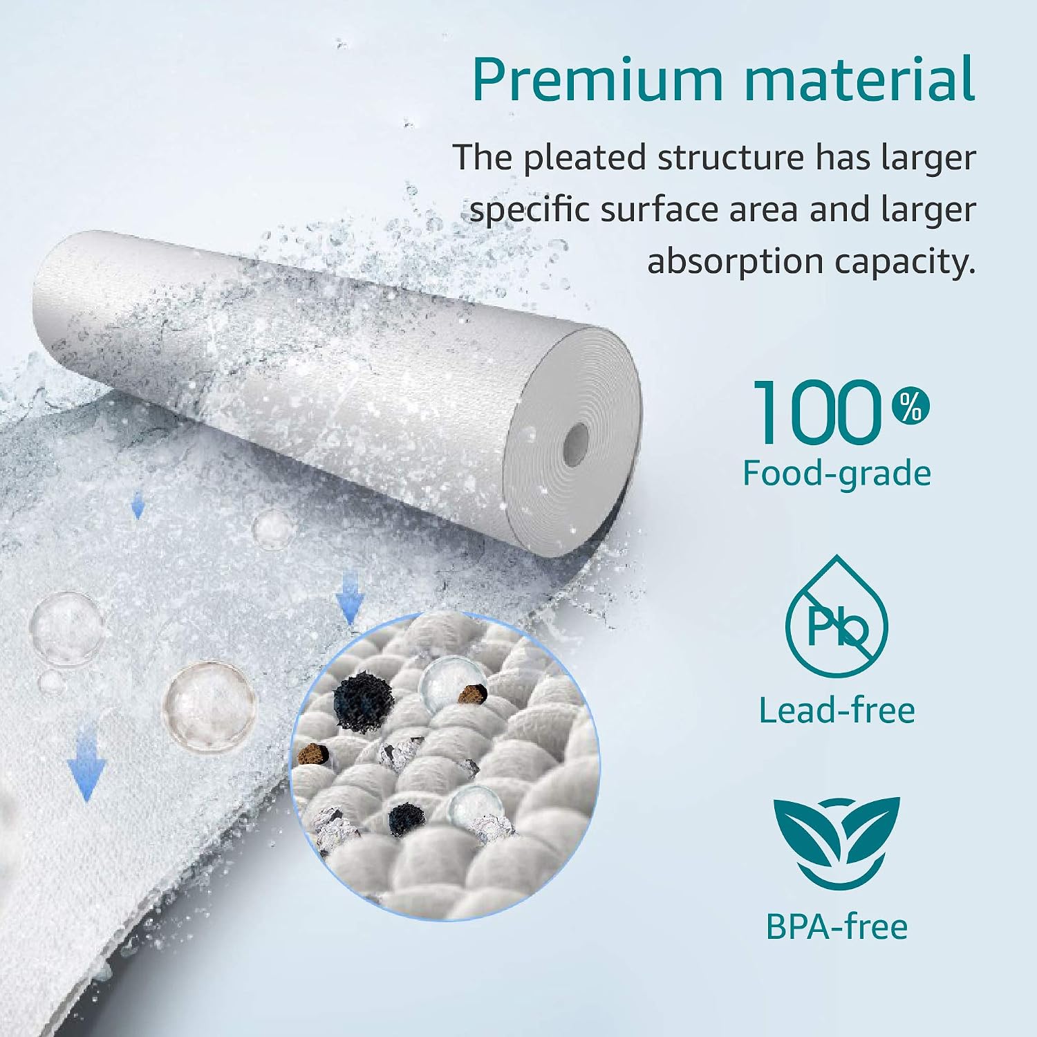 Thumbnail 3 de AQUA CREST AQU-WF96 Sediment Water Filter Cartridge, 5-Micron, 6-Pack
