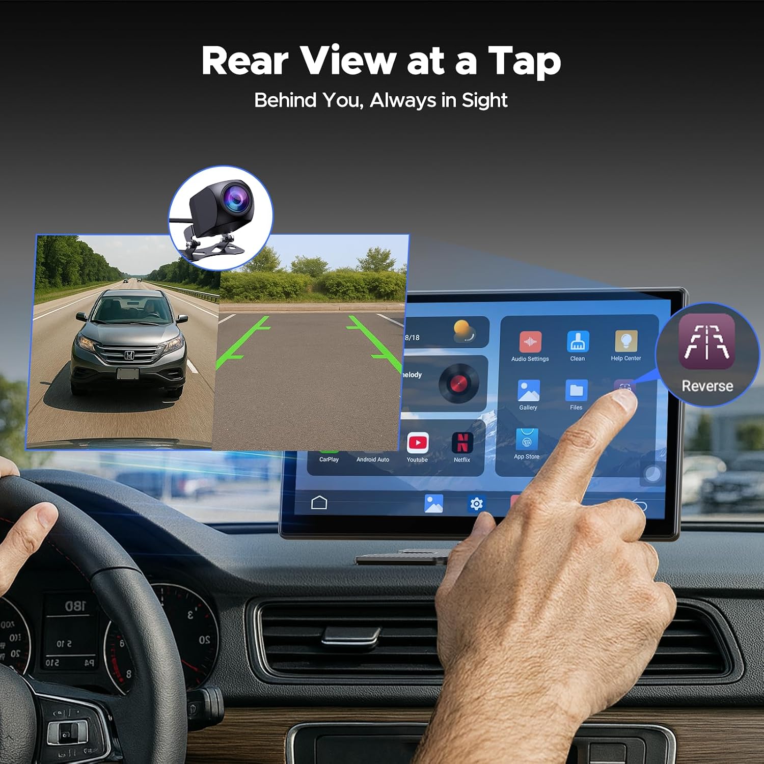 Detalle 2 de Volam 9" Carplay Screen with Wireless Android Auto