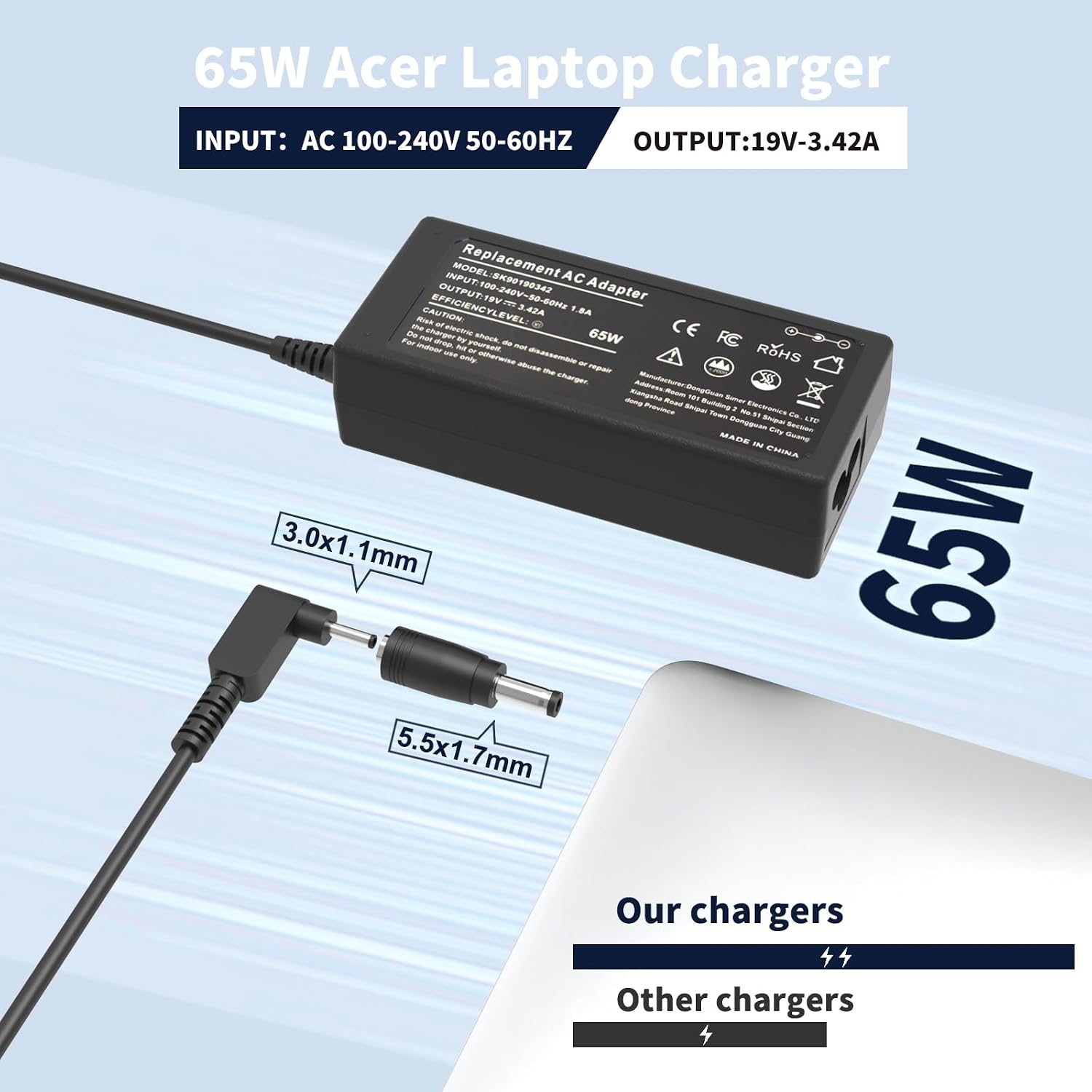 Detalle de 65W Laptop Charger