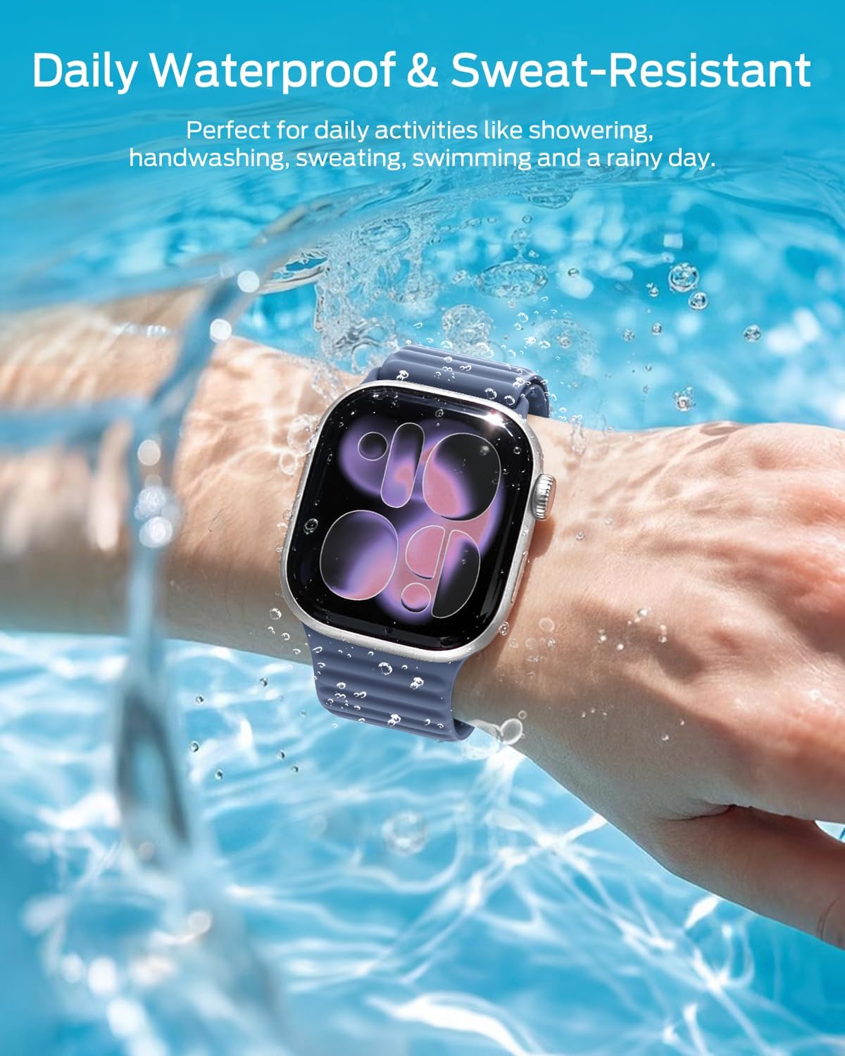 Thumbnail 5 de Higgs Magnetic Silicone Sport Strap for Apple Watch (Various Sizes) – Comfort, Durability and Easy Magnetic Fit