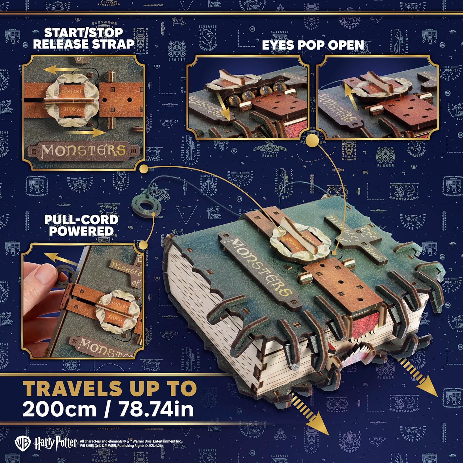 Thumbnail 3 de UGEARS Harry Potter Le Monstrueux Livre des Monstres – Maquette en bois à construire animée, puzzle 3D adulte