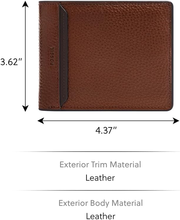 Thumbnail 3 de Fossil Huntington portafoglio bi-fold da uomo in pelle con visori per DNI