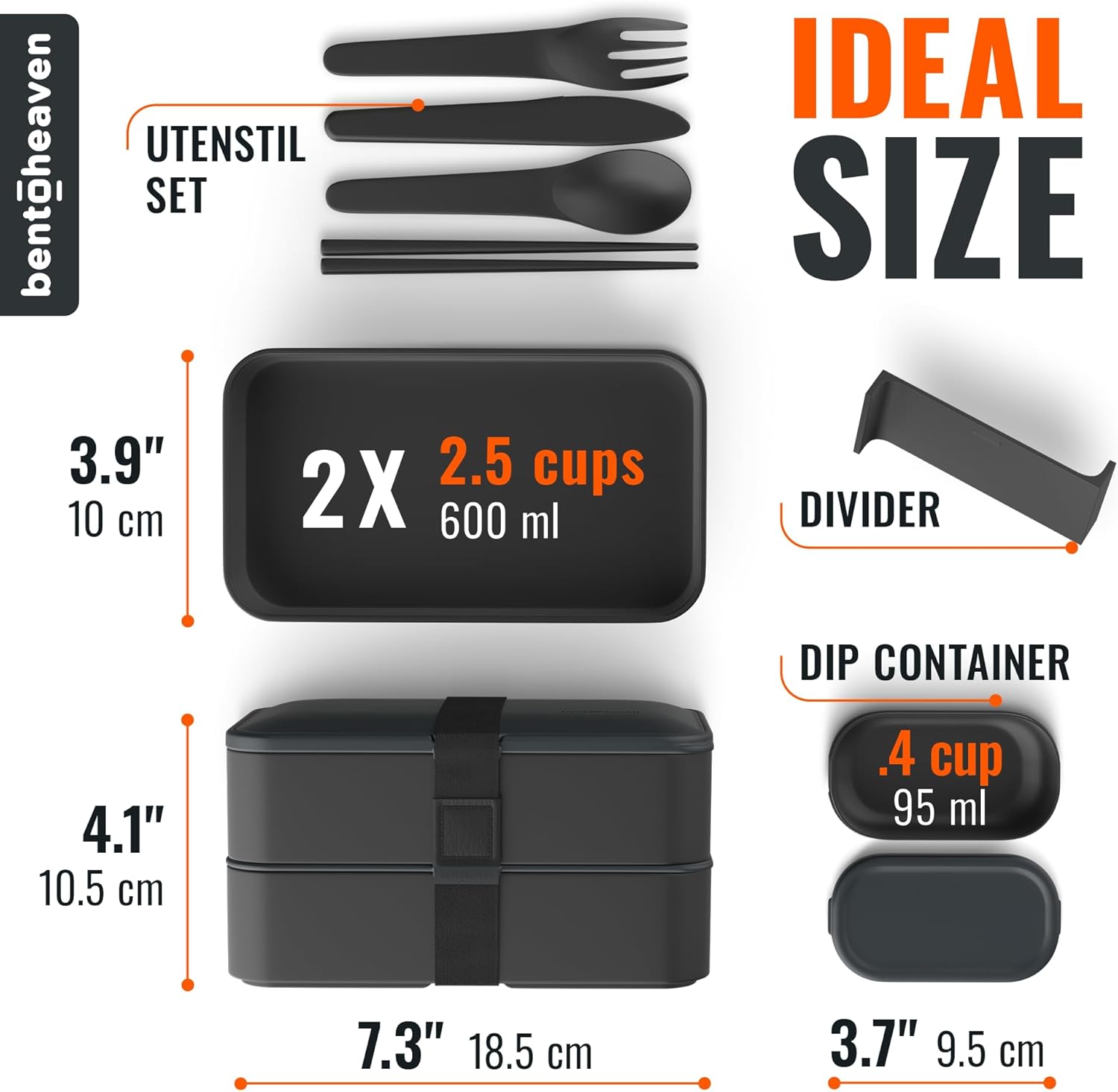 Thumbnail 5 de Bentoheaven Premium Bento Box Adult Lunch Box (Microwavable) with Compartments, Utensils & Chopsticks