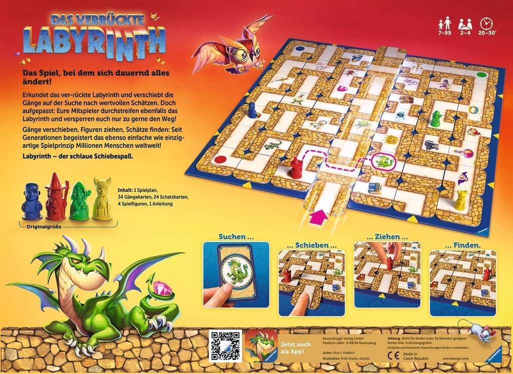 Detalle 2 de Ravensburger 26955 Das verrückte Labyrinth 🎲