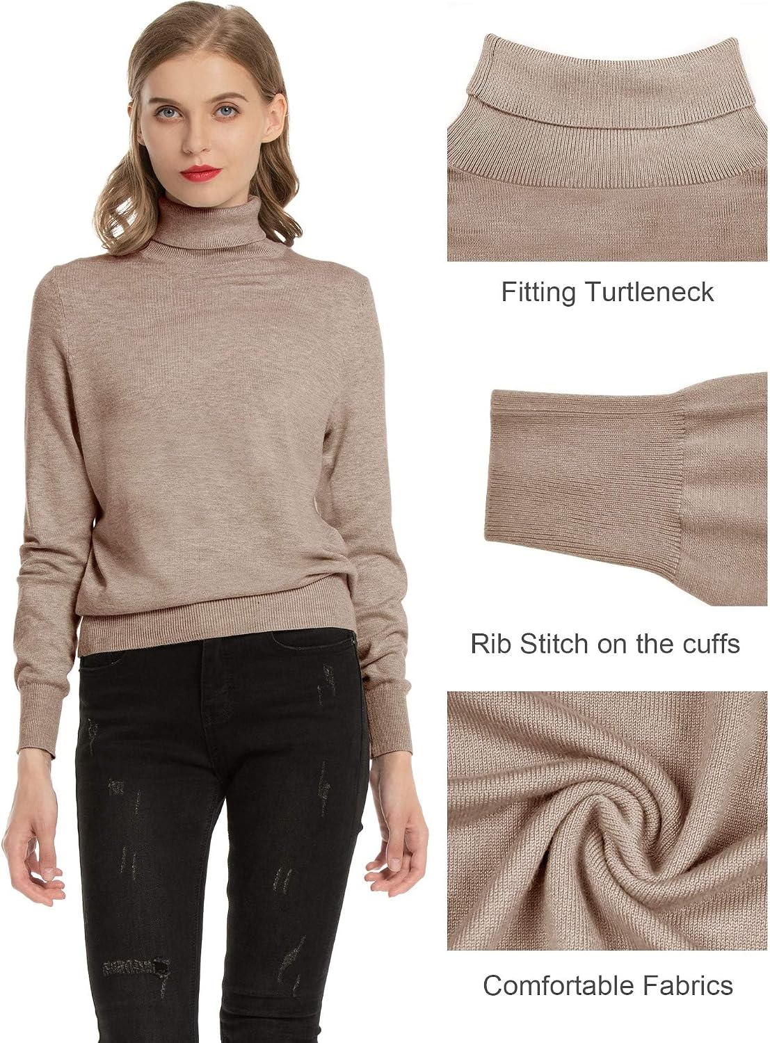 Detalle 2 de Woolen Bloom Polo Neck Jumper S‑XXL