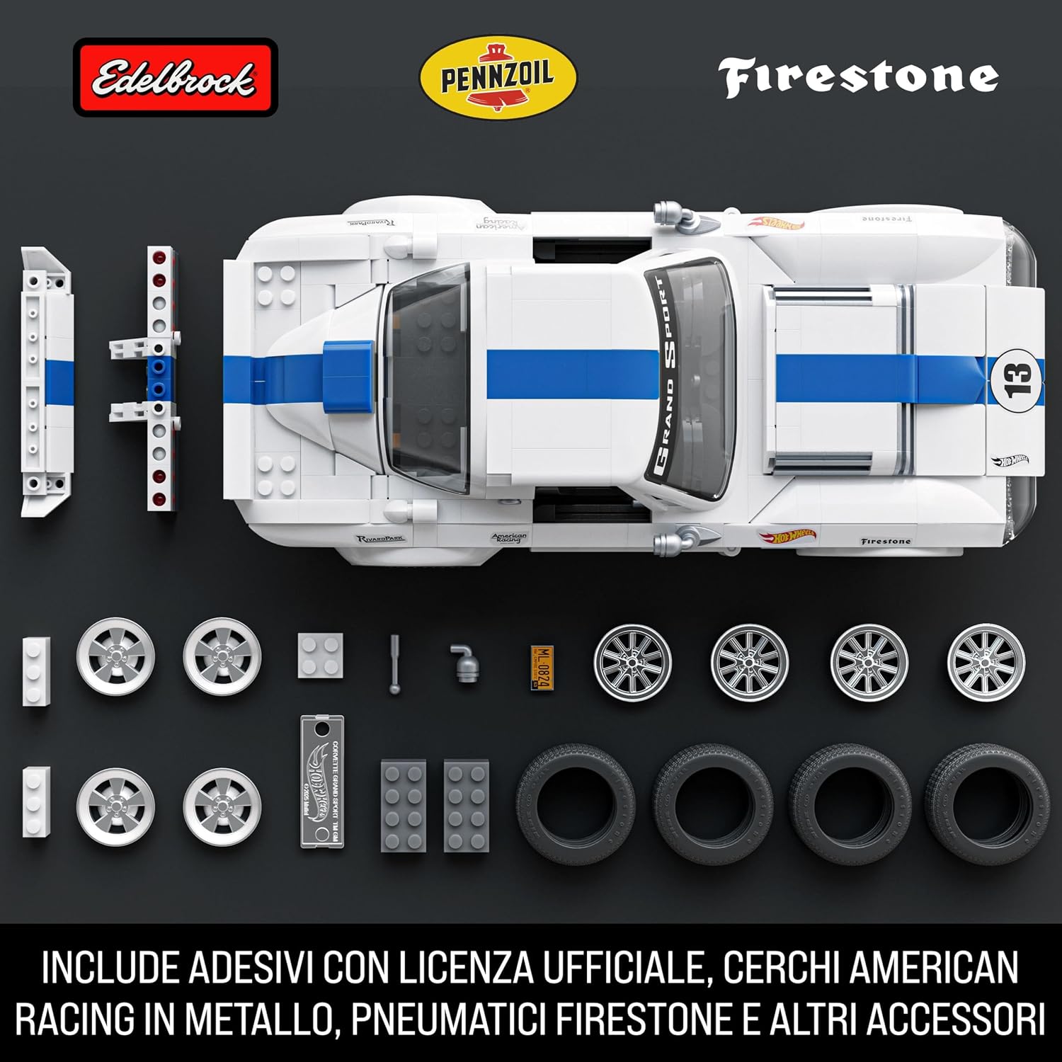Thumbnail 3 de Mattel Brick Shop JGR31 Corvette Grand Sport 918 pezzi 🧩