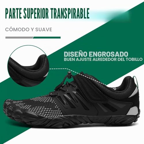 Detalle 2 de SAGUARO Zapatillas Barefoot para Hombre y Mujer — Minimalistas con Suela Zero Drop, Plantilla Desmontable y Diseño Flexible