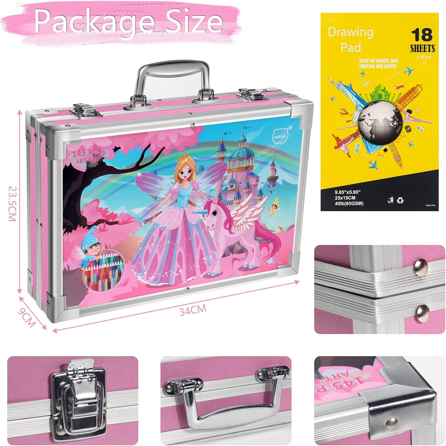 Detalle de MIAOKE 145 PCS Set Pittura e Disegno 145 pezzi