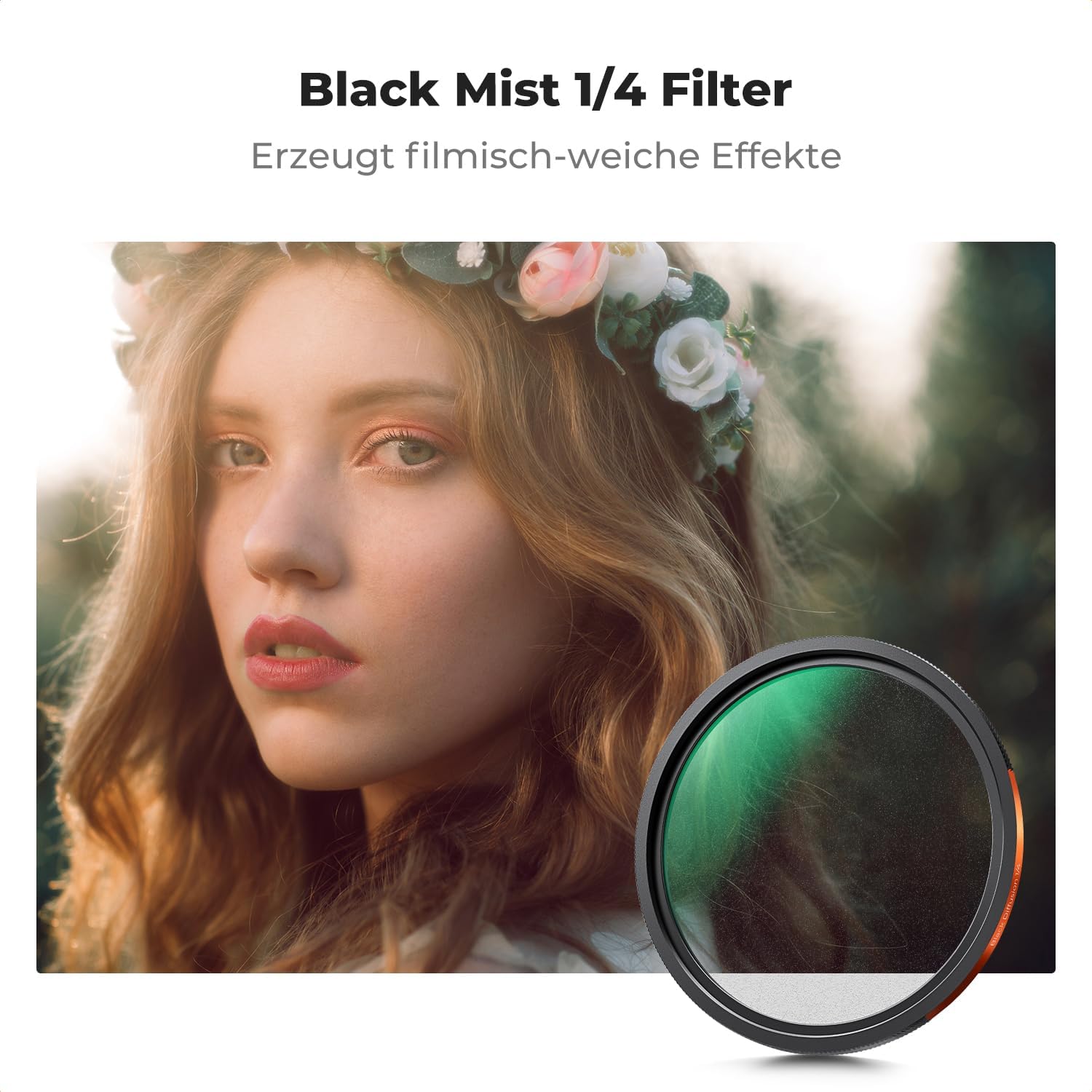 Detalle 2 de K&F CONCEPT Magnetic Filter Set 67 mm: Magnetisches Quick-Swap-System mit CPL, ND2–ND32, Black Mist 1/4