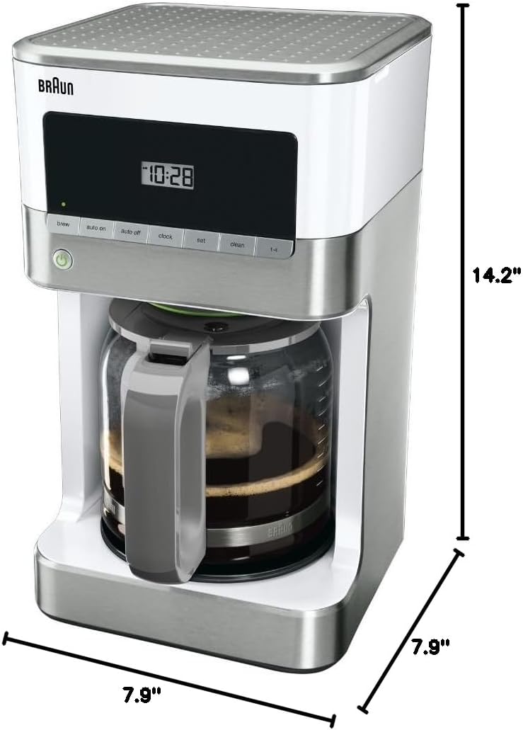 Thumbnail 5 de Braun BrewSense KF6050WH Drip Coffee Maker (White)