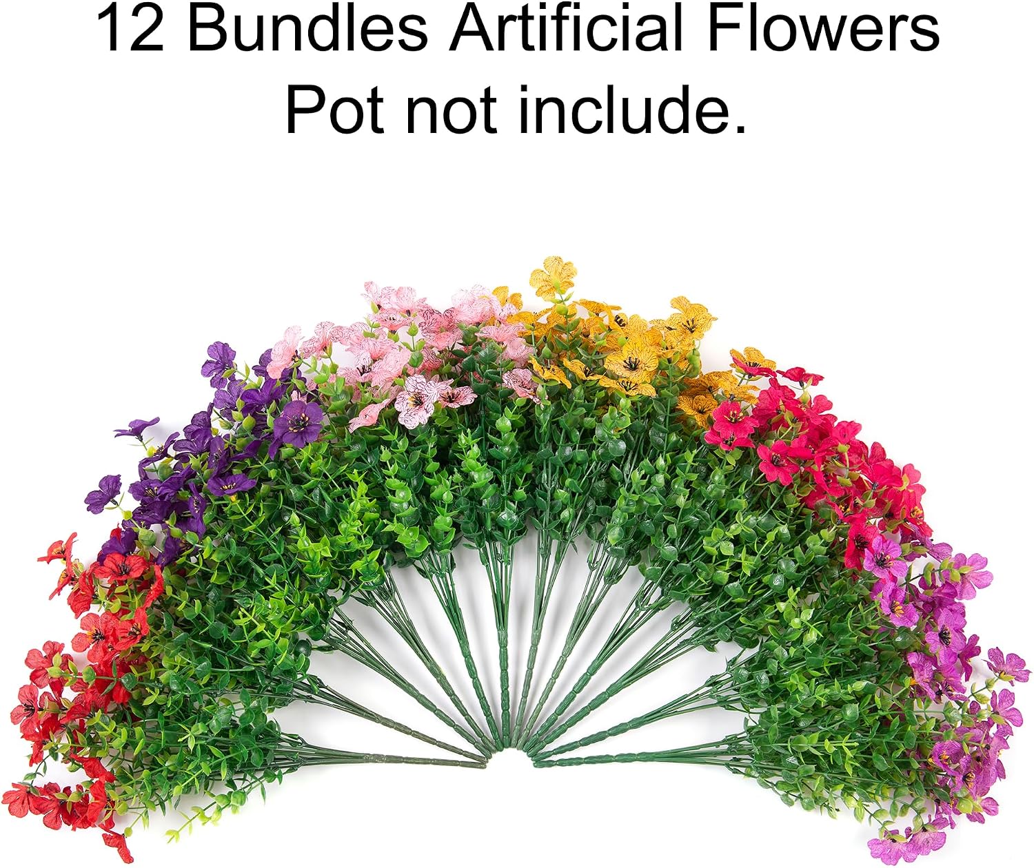 Thumbnail 4 de HyeFlora Daisy & Eucalyptus Flowers, 12 Bundles