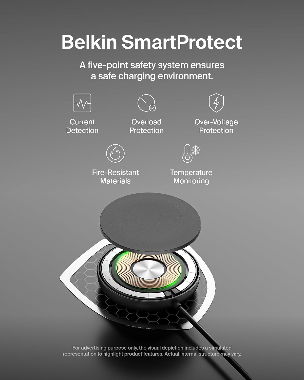 Detalle 1 de Belkin Qi2 magnetic charging pad, 15W