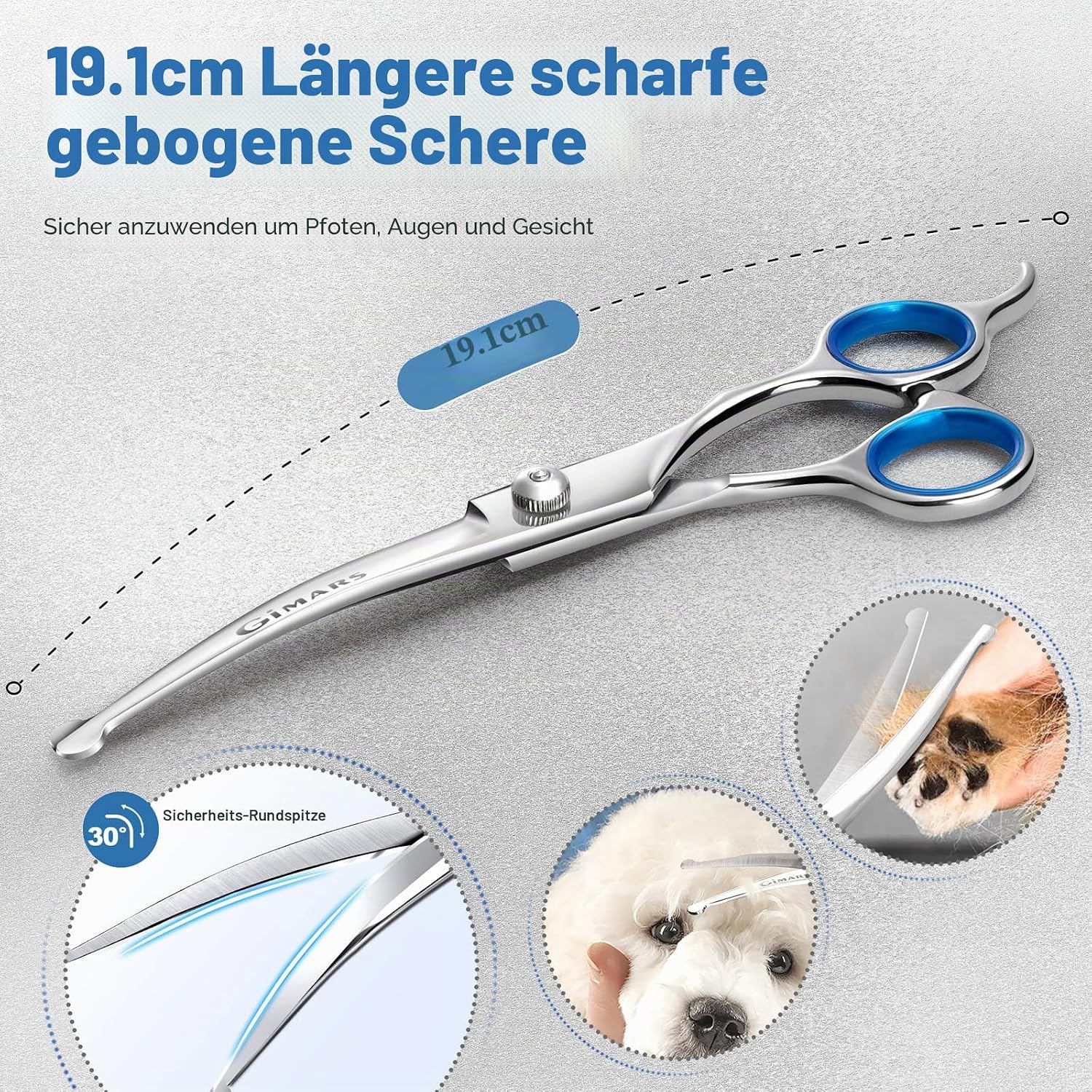 Detalle 2 de Gimars 4CR Profi 6‑in‑1 Hundeschere Set ✂