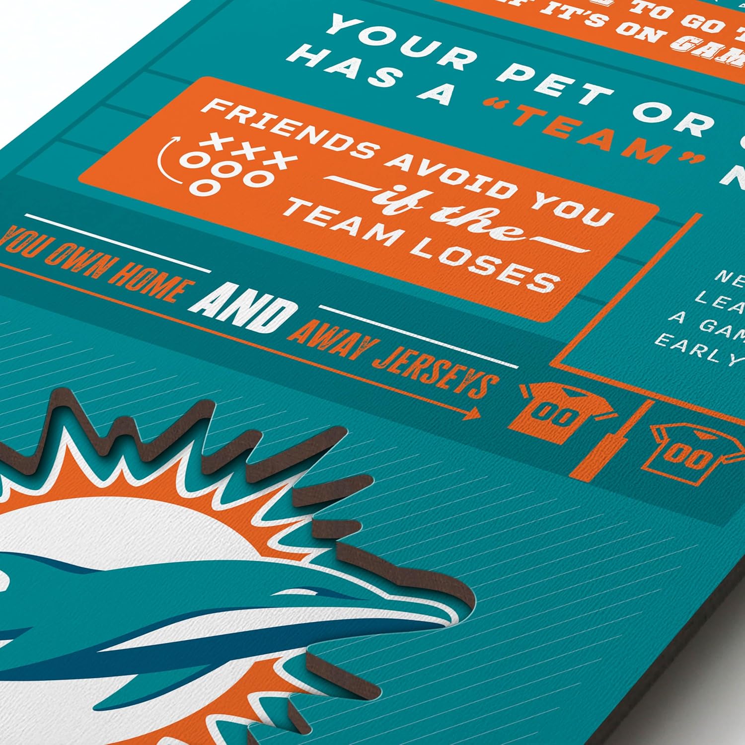 Thumbnail 2 de YouTheFan Officially-Licensed NFL 6x19 Top 10 Signs 3D Banner (Humorous Fan Phrases) – Indoor Wall Decor