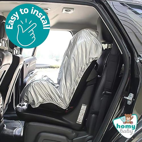 Detalle 2 de HOMYBABY Funda Antitérmica para Silla de Coche Bebe (2 Unidades) ANTI UV – Universal y Ajustable