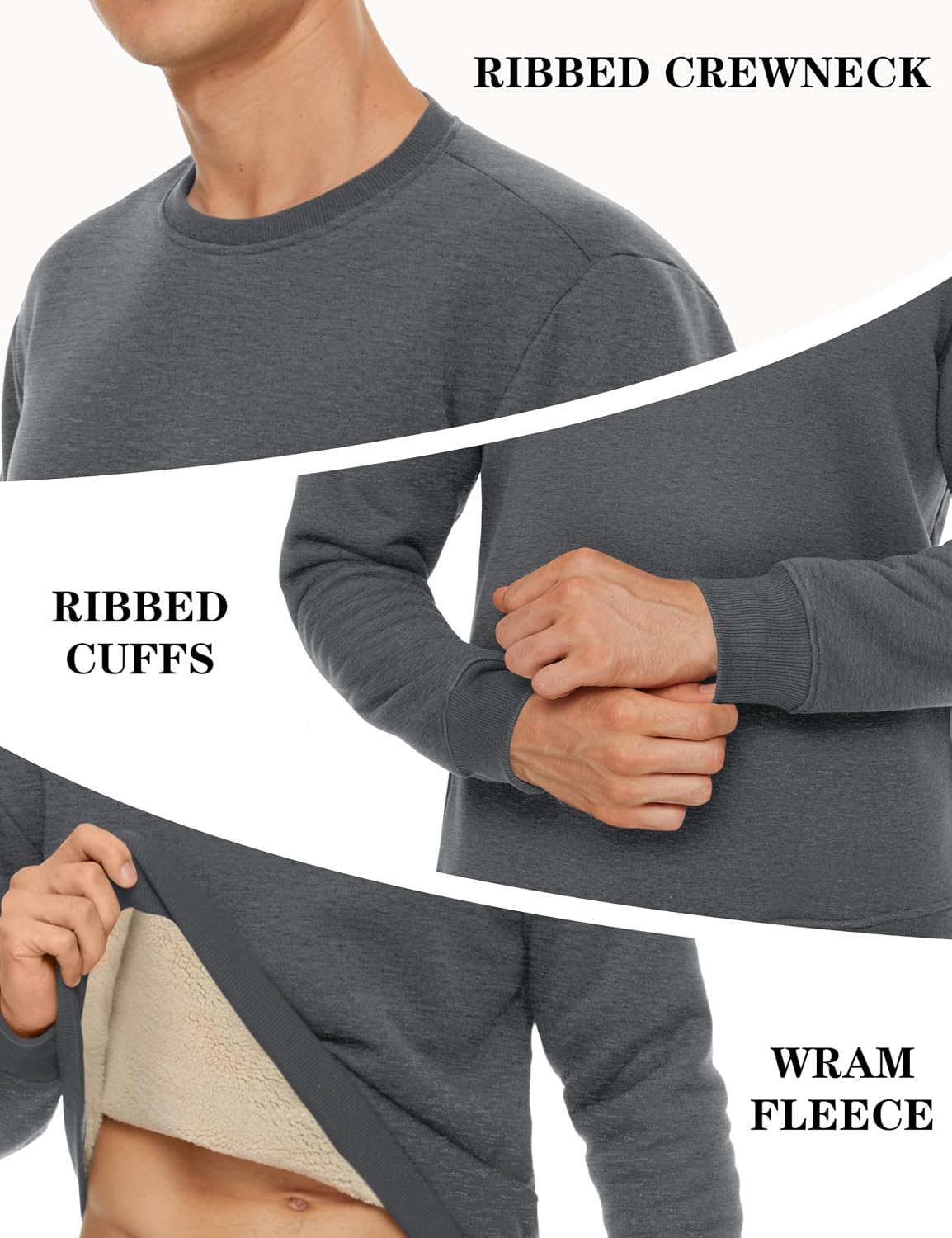 Thumbnail 1 de TACVASEN Sherpa Lined Cotton Sweatshirt