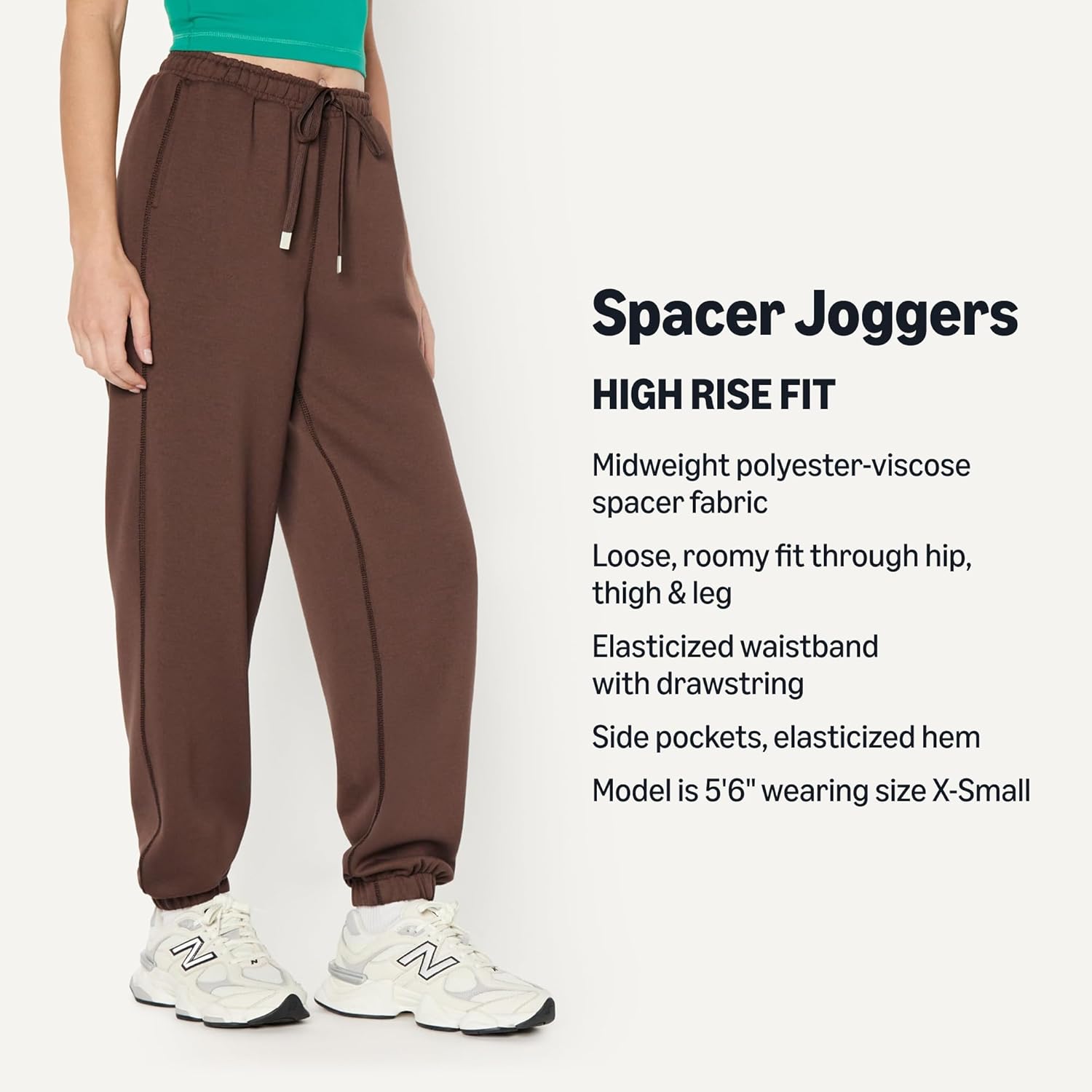 Detalle de Amazon Essentials Women's Athletic Mid Rise Loose Fit Lounge Jogger Pants