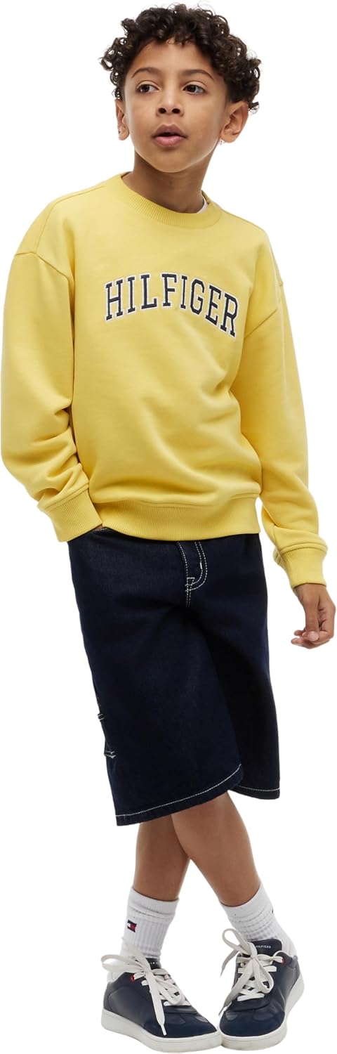 Detalle de Tommy Hilfiger Hilfiger Varsity sweatshirt per bambini e ragazzi (KB0KB10404) – felpa varsity