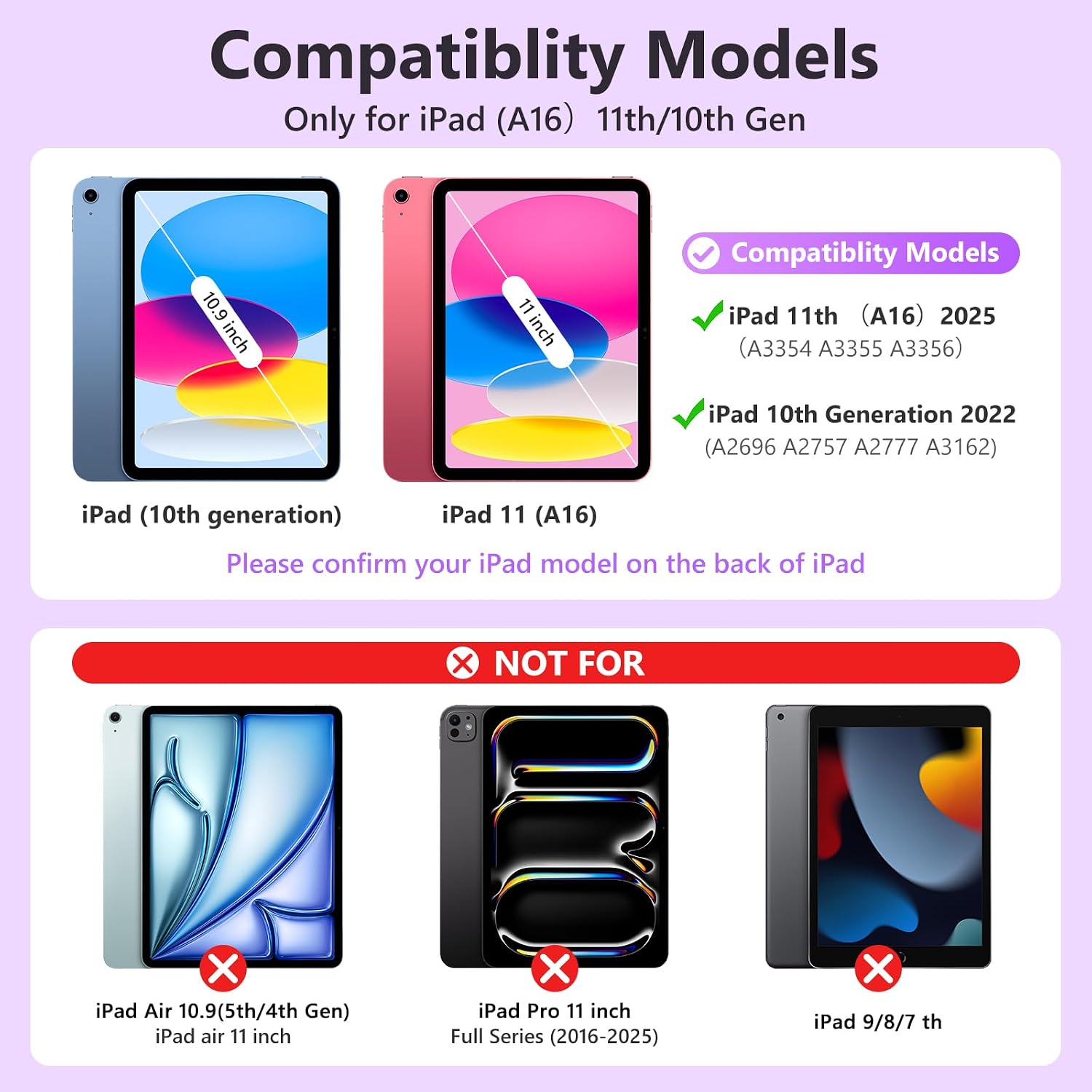 Thumbnail 1 de FUWANG Touch Keyboard Case for iPad 11th Gen A16