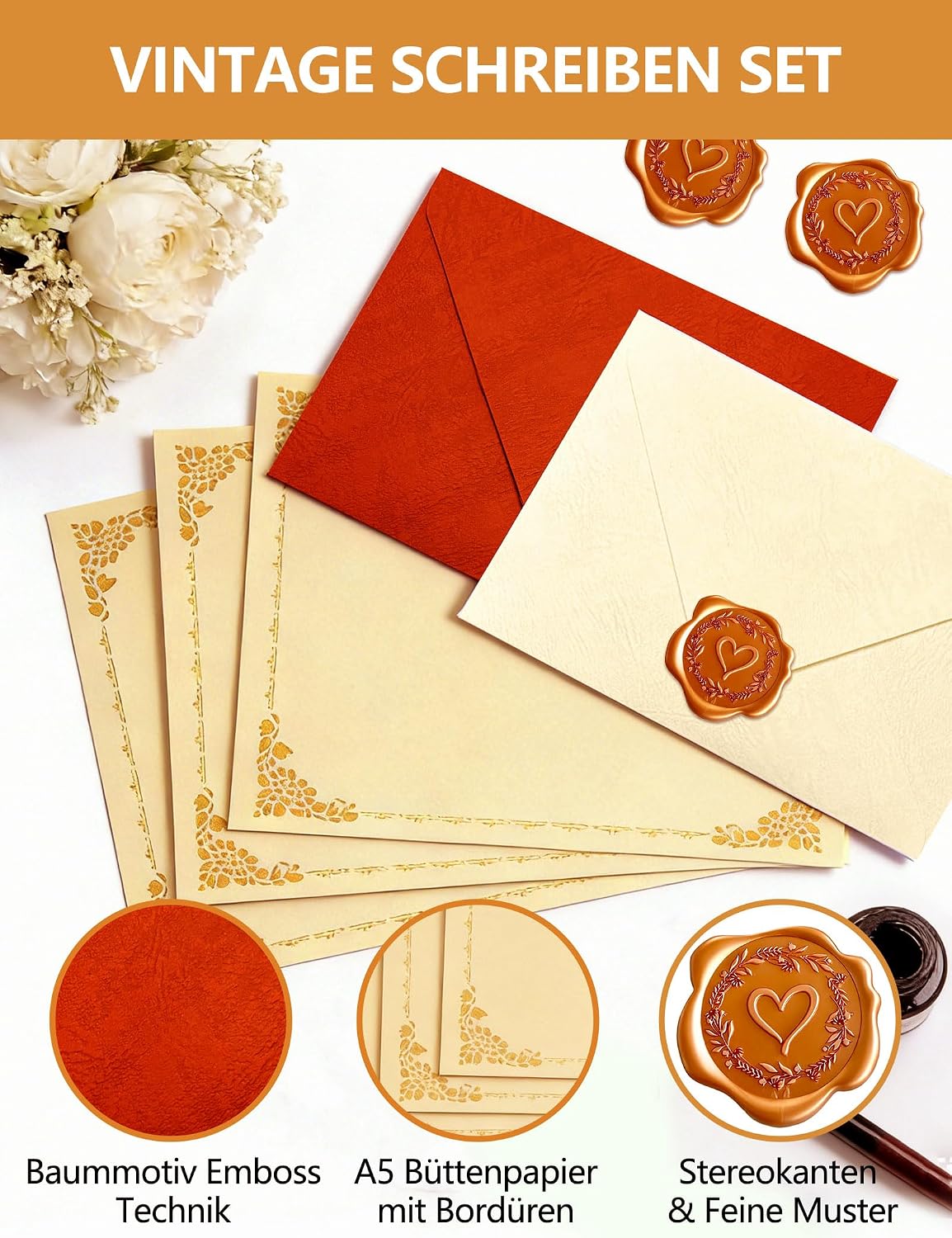 Detalle 2 de Set cancelleria vintage con buste 36