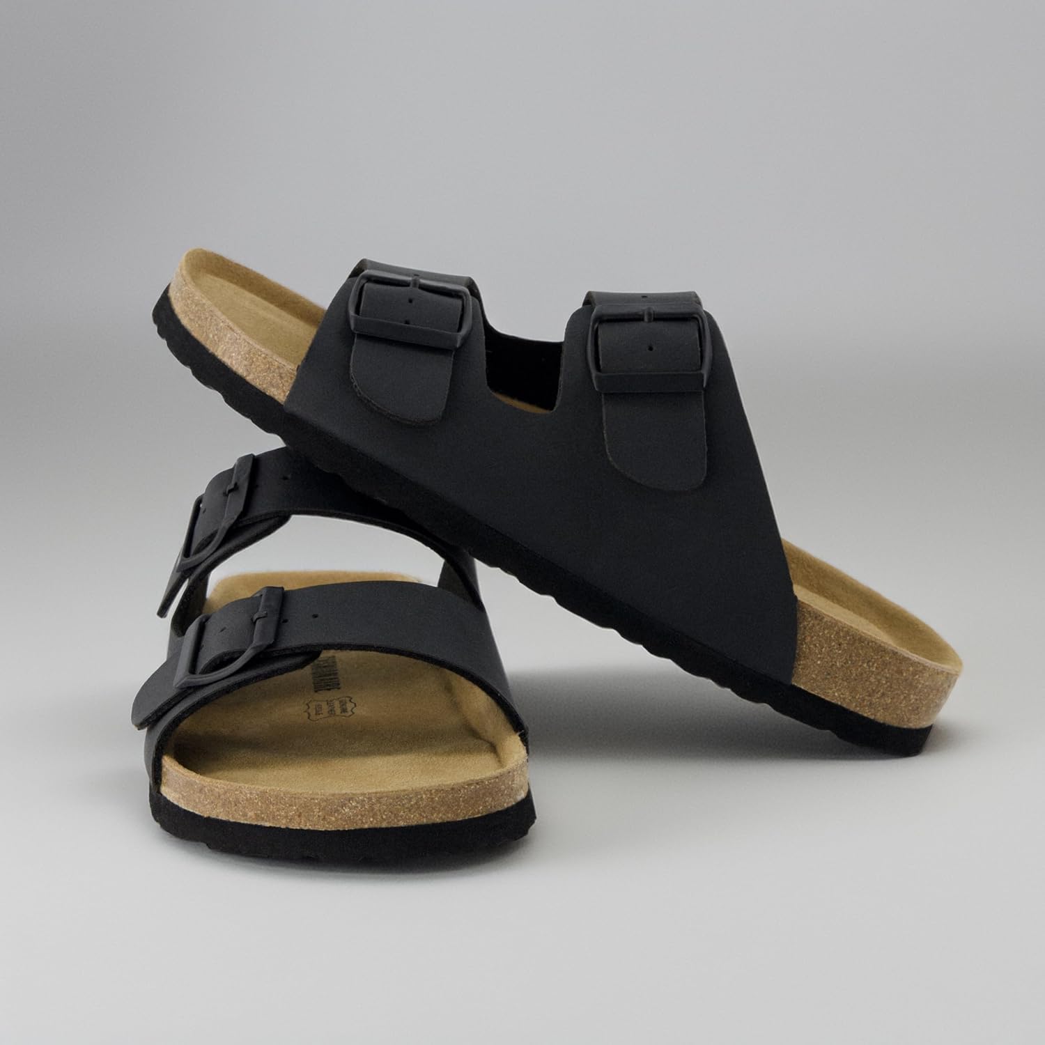 Thumbnail 4 de CUSHIONAIRE Lane LANE-M-PARENT Men's Cork Footbed Sandals with Adjustable Buckles