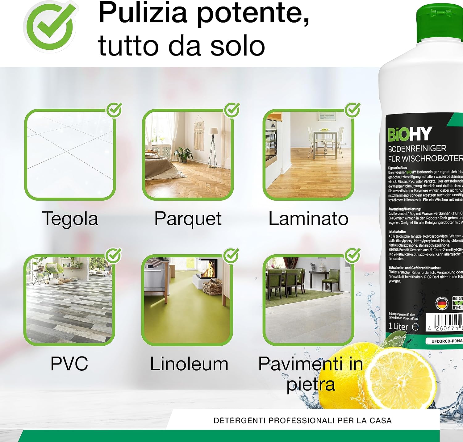 Thumbnail 3 de BiOHY Detersivo per pavimenti 2×1 l concentrato