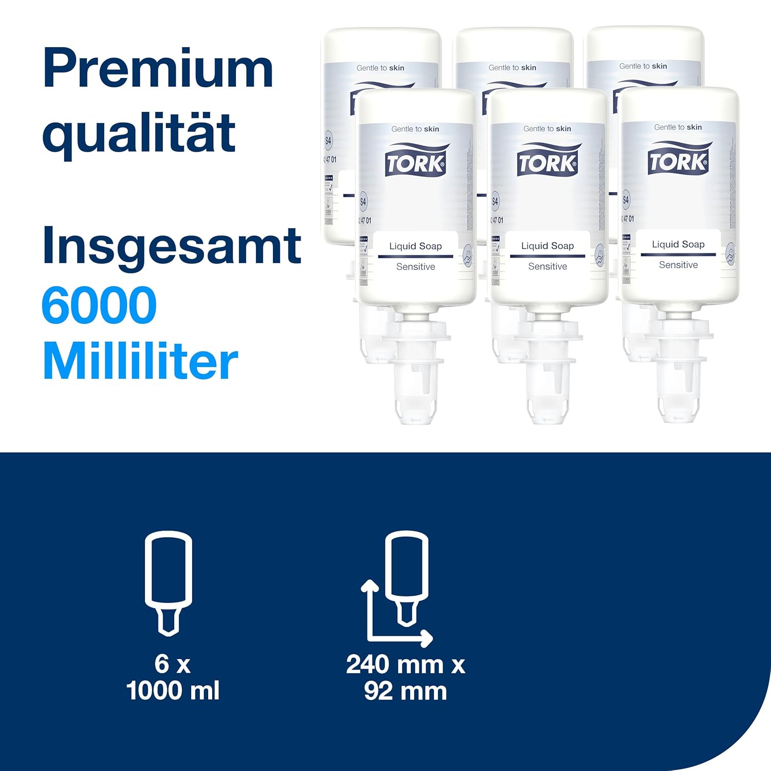 Thumbnail 1 de Tork Sensitive Flüssigseife S4 (424701) – parfümfrei, dermatologisch getestet, passend für Tork S4 Spender