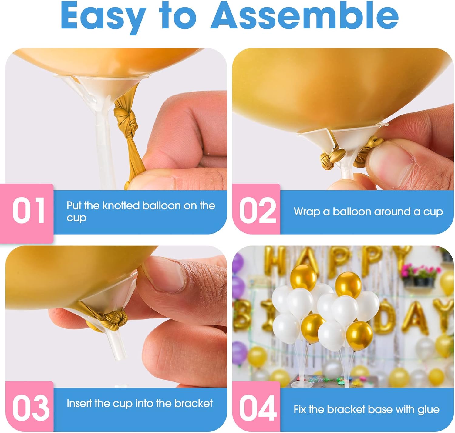 Thumbnail 4 de Voircoloria Balloon Stand Kit 4 Sets ๐