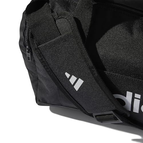 Detalle de Adidas Essentials Linear Duffel Bag Unisex XS – Black/White, 12,5 L