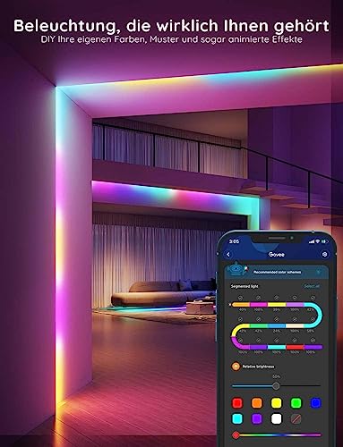 Thumbnail 1 de Govee LED Strip 5m RGBIC mit Alexa – vielseitige, sprachgesteuerte Lichtketten-Option