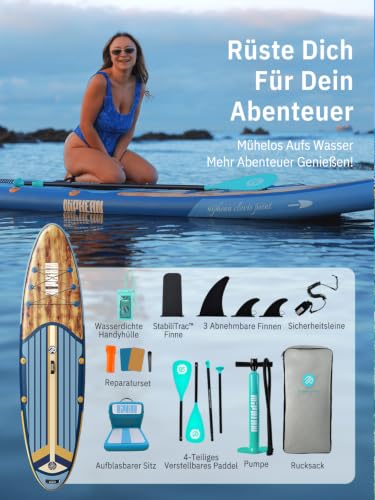 Thumbnail 7 de Niphean Stand Up Paddling Board mit Sitz – Komplettes Set bis 200 kg Tragkraft