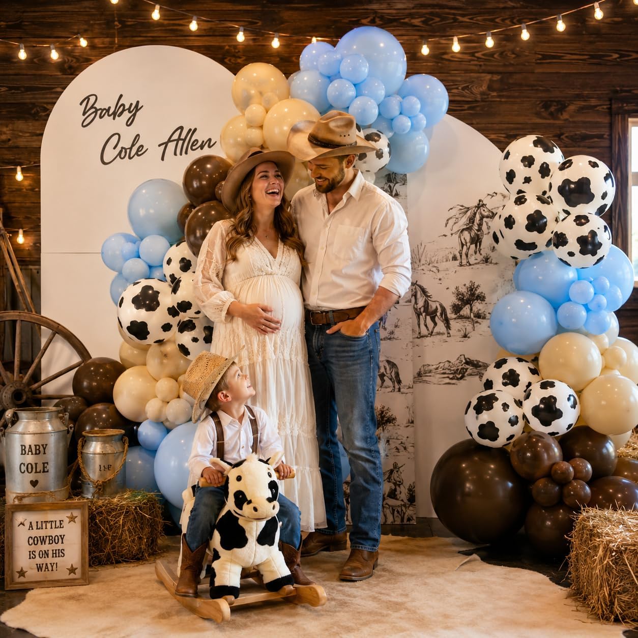 Thumbnail 2 de HILAVO Cow Print Balloons – 12-Inch Cowboy Theme Latex Assortment (35 pcs) for Rodeo, Baby Shower, Farm & Western Parties