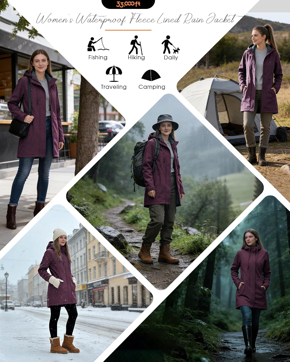 Detalle 2 de 33,000ft softshell jacket 8000MM waterproof
