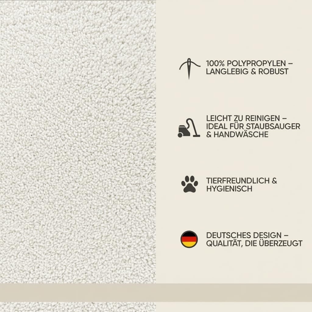 Thumbnail 4 de Jimri Moderner Teppich 140x200 cm Cream Weiß