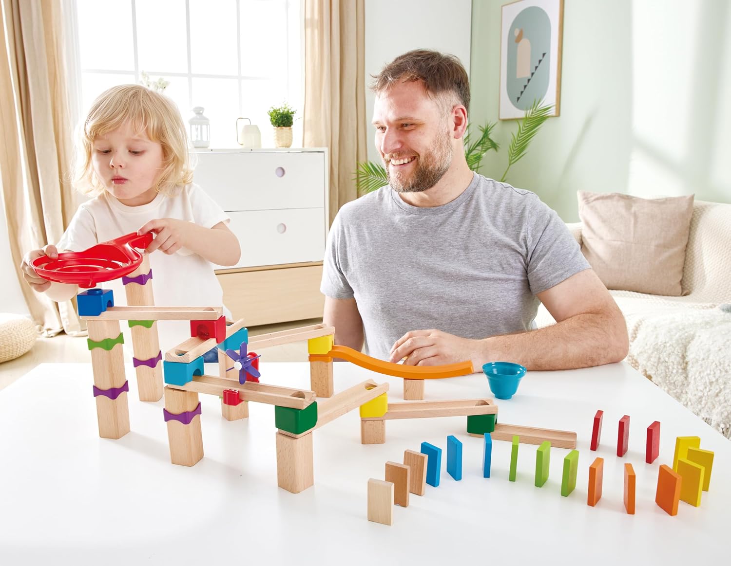 Detalle de Hape Piste de course Marble Run – Ensemble éducatif pour enfants dès 3 ans
