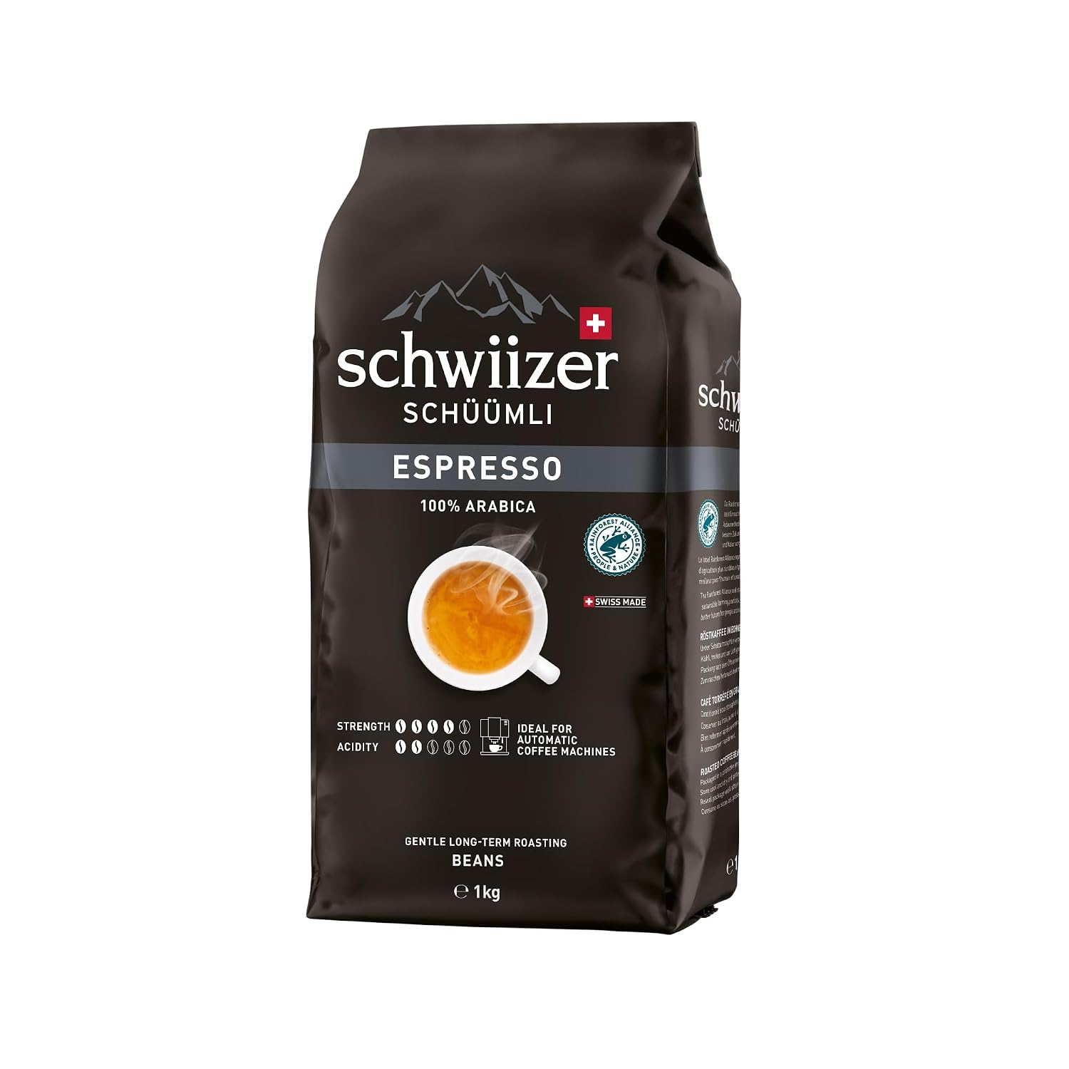 Detalle de Schwiizer Schüümli Espresso – 100% Arabica, kräftig, 1 kg