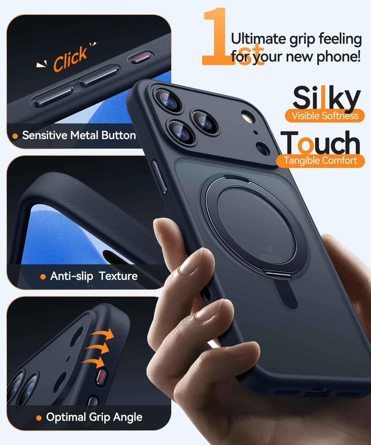 Thumbnail 6 de CANSHN Cover per iPhone 17 Pro (6.3") con supporto magnetico 360° e protezione fotocamera