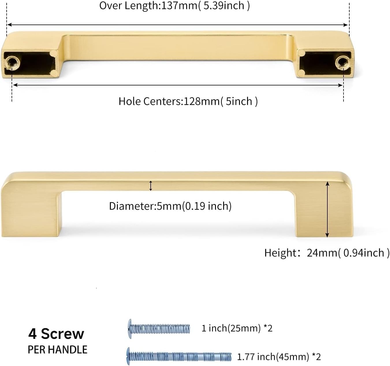 Detalle 1 de Lepatape Cabinet Pulls 5-Inch