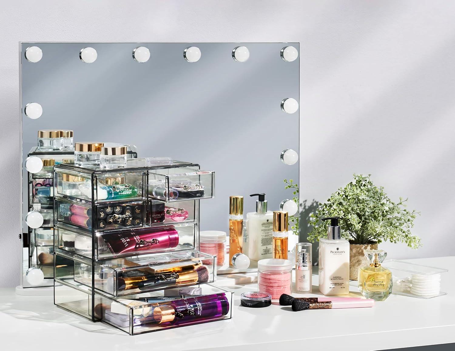 Thumbnail 1 de Sorbus Acrylic Makeup Organizer Set — 7-Drawer Vanity Storage (Black Jewel)
