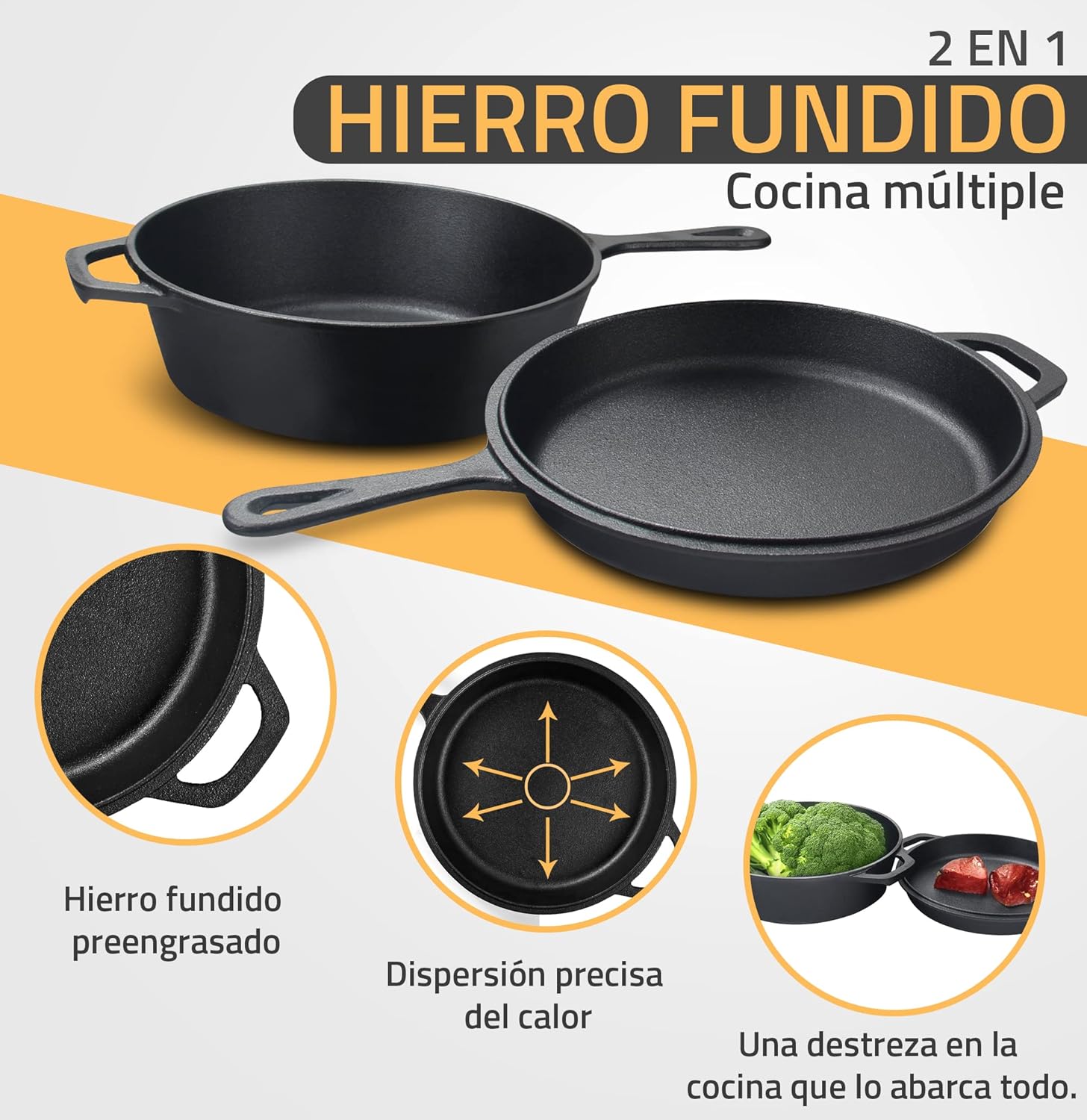 Detalle 2 de KICHLY Dutch Oven 3L olla de hierro fundido