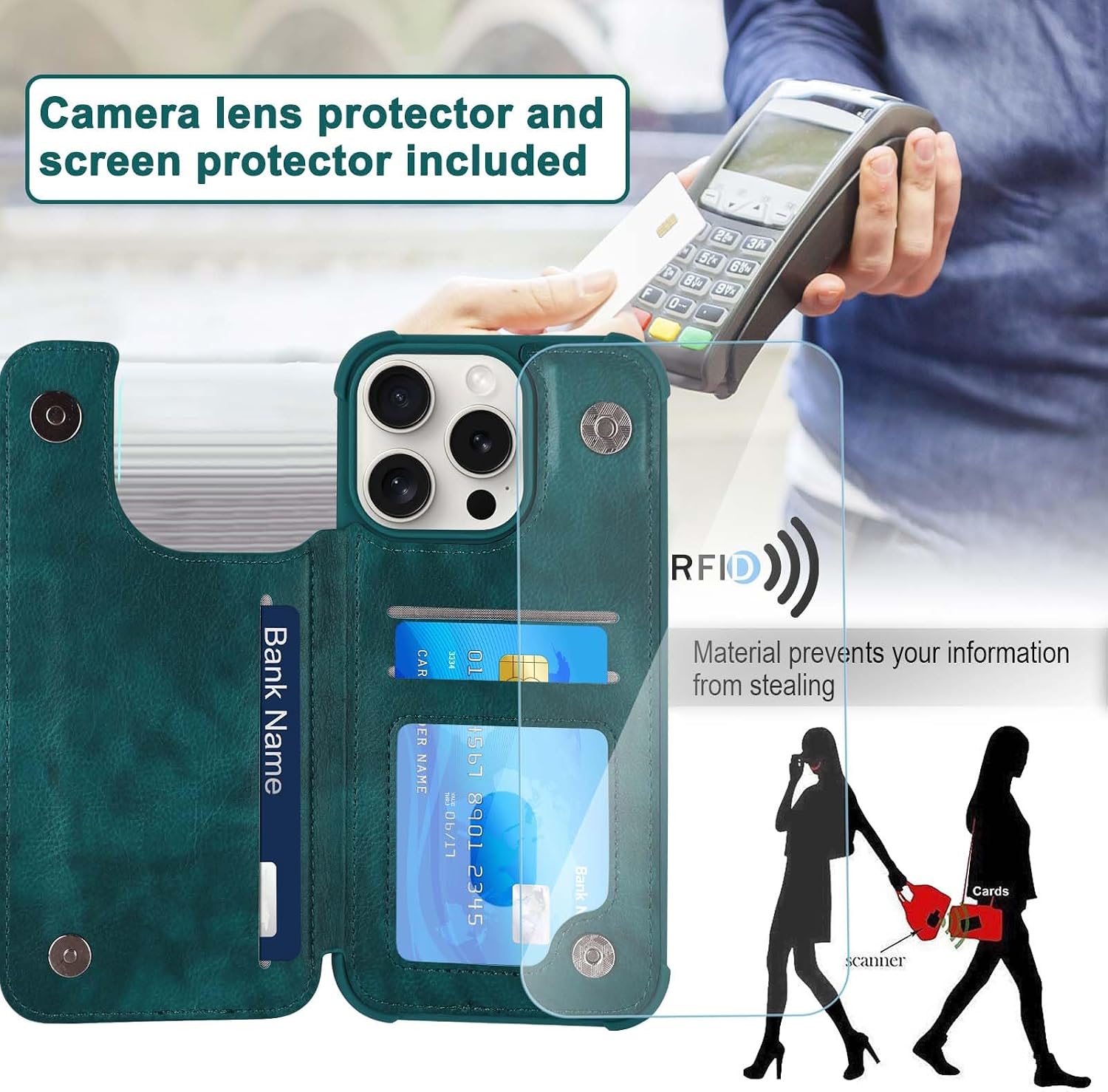 Detalle 2 de VANAVAGY Wallet Case for iPhone 15 Pro