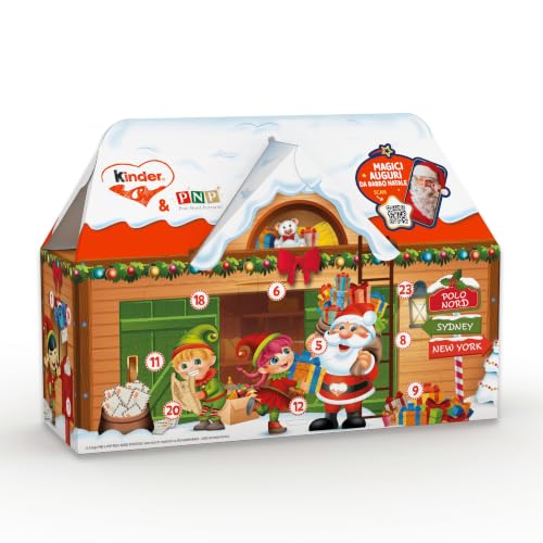 Detalle de Kinder Dolce Casa Calendario dell’Avvento 2026, 234 g con 24 dolci e videomessaggi
