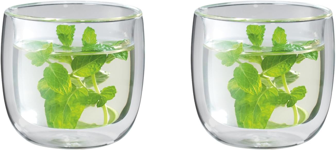 Detalle de ZWILLING ソレント 39500-077 ティーグラス 2個セット、ダブルウォール耐熱ガラス