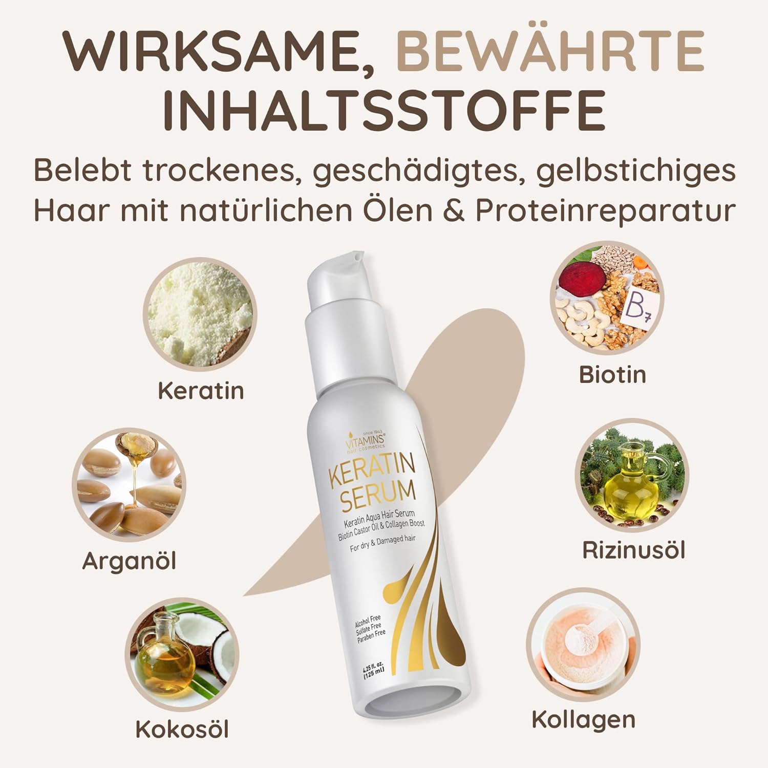 Thumbnail 4 de Vitamins Haar Serum Keratin 50 ml