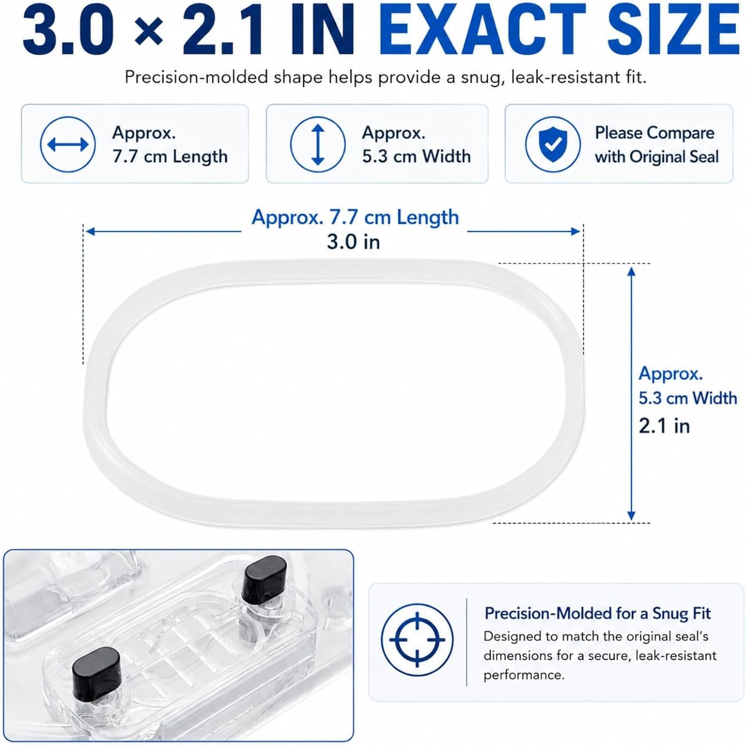Detalle de FROZTIVA 2P SSR-FR Silicone Tube Gaskets, 2-Pack for VEVOR YKF-116