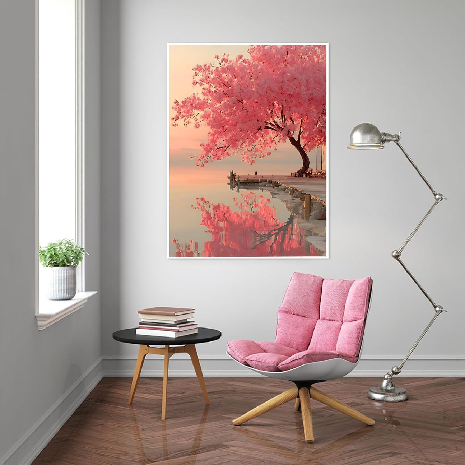 Detalle 2 de RYMILIE 5D Lakeside Diamond Painting Kit, 12x16in Full-Square Canvas